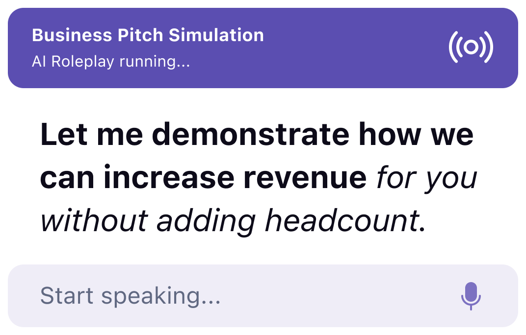 ELSA AI Chat Simulation